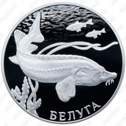 2 рубля 2019, СПМД, Белуга Proof - Реверс