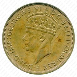 2 шиллинга 1946, KN, знак монетного двора: "KN" - Кингз Нортон Металл, Бирмингем [Британская Западная Африка] - Аверс