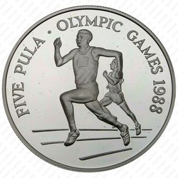 5 пул 1988, XXIV летние Олимпийские Игры, Сеул 1988 [Ботсвана] Proof - Реверс