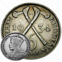 6 пенсов 1934 [Зимбабве]