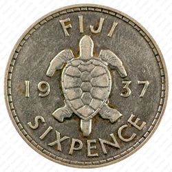 6 пенсов 1937 [Австралия] - Реверс