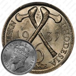 6 пенсов 1937 [Зимбабве]