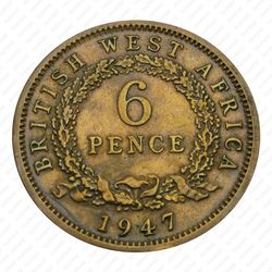 6 пенсов 1947 [Британская Западная Африка] - Реверс