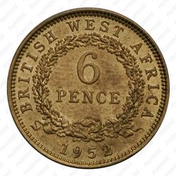 6 пенсов 1952 [Британская Западная Африка] - Реверс