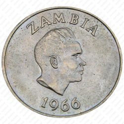 6 пенсов 1966 [Замбия] - Аверс