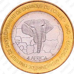 6000 франков 2005, олимпиада [Бенин] - Реверс