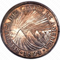 8 реалов 1824, Гватемала [Соединённые Провинции Центральной Америки] - Аверс