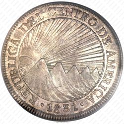 8 реалов 1831, Коста-Рика [Соединённые Провинции Центральной Америки] - Аверс