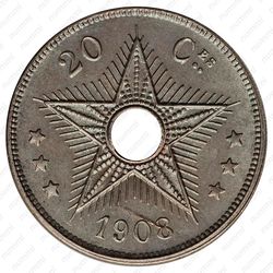 20 сантимов 1908 [Демократическая Республика Конго] - Реверс