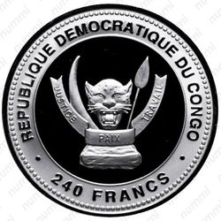 240 франков 2014, Китайский гороскоп - Год Лошади (Wealthy) [Демократическая Республика Конго] Proof - Аверс