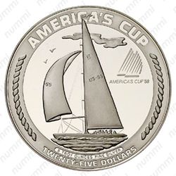 25 долларов 1988, регата "Кубок Америки" [Австралия] Proof - Реверс