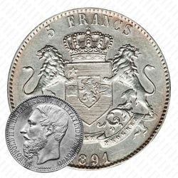 5 франков 1891 [Демократическая Республика Конго]