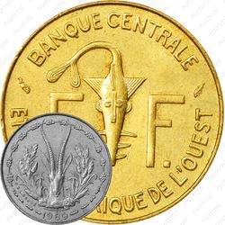 5 франков 1989 [Западная Африка (BCEAO)]