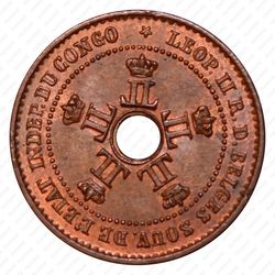 2 сантима 1888 [Демократическая Республика Конго] - Аверс