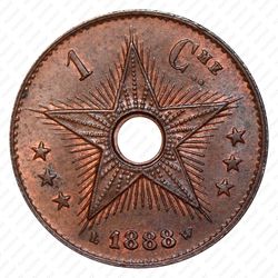 2 сантима 1888 [Демократическая Республика Конго] - Реверс