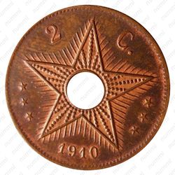 2 сантима 1910 [Демократическая Республика Конго] - Реверс