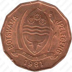 2 тхебе 1981, Всемирный день еды [Ботсвана] - Аверс