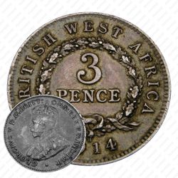 3 пенса 1914 [Британская Западная Африка]