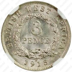 3 пенса 1915 [Британская Западная Африка] - Реверс