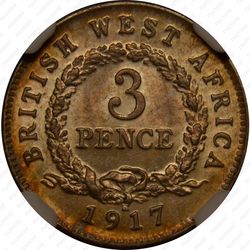 3 пенса 1917 [Британская Западная Африка] - Реверс