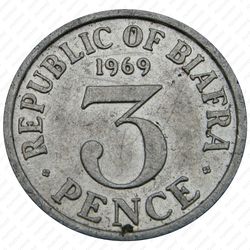 3 пенса 1969 [Нигер] - Реверс