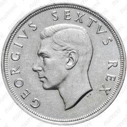 5 шиллингов 1952, 300 лет основанию Кейптауна [ЮАР] - Аверс