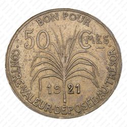 50 сантимов 1921 [Гваделупа] - Реверс