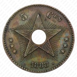 5 сантимов 1888 [Демократическая Республика Конго] - Реверс