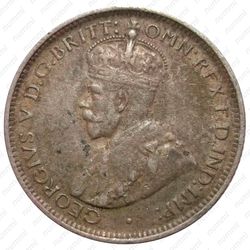 6 пенсов 1913, H, знак монетного двора: "H" - Хитон, Бирмингем [Британская Западная Африка] - Аверс