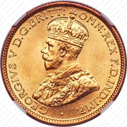 6 пенсов 1924, KN, знак монетного двора: "KN" - Кингз Нортон Металл, Бирмингем [Британская Западная Африка] - Аверс