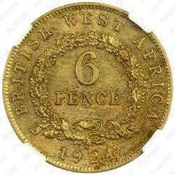 6 пенсов 1924, Н [Британская Западная Африка] - Реверс