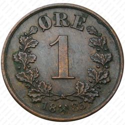 1 эре 1885 [Норвегия] - Реверс