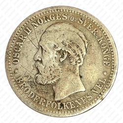 1 крона 1887 [Норвегия] - Аверс