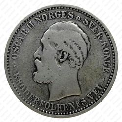 1 крона 1889 [Норвегия] - Аверс