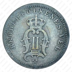 10 эре 1875, монограмма [Норвегия] - Аверс