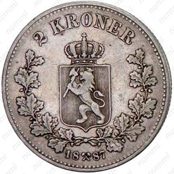 2 кроны 1887 [Норвегия] - Реверс