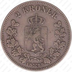 2 кроны 1888 [Норвегия] - Реверс