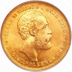 20 крон 1878 [Норвегия] - Аверс