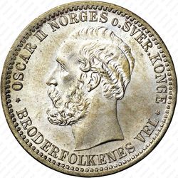 50 эре 1889 [Норвегия] - Аверс