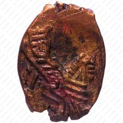 медная копейка Алексея Михайловича 1655-1663, всадник со скипетром [Псков] - Аверс