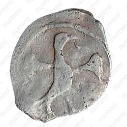 полушка Михаила Федоровича 1613-1645, птица вправо/вязь [Псков] - Аверс