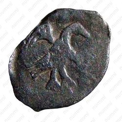 полушка Василия Ивановича Шуйского 1606-1610, птица вправо/вязь [Москва] - Аверс