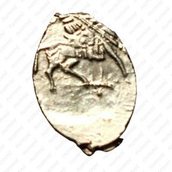 золотая копейка Владислава Жигимонтовича 1610-1612, всадник вправо - Аверс