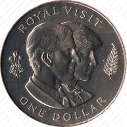 1 доллар 1983, Королевский визит [Австралия] - Реверс