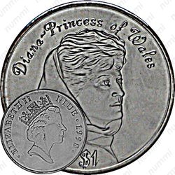 1 доллар 1998, Диана - Принцесса Уэльская [Австралия]