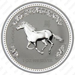 1 доллар 2002, Восточный календарь - Год Лошади /с позолотой/ [Австралия] - Реверс