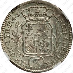 3 крейцера 1742-1745 [Австрия] - Реверс