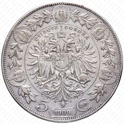 5 крон 1909, Надпись по всему кругу [Австрия] - Реверс