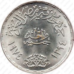 1 фунт 1974, Война Судного дня [Египет] - Реверс