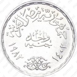 1 фунт 1982, 50 лет Египет Эйр [Египет] - Реверс